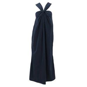 Bay Twist Seersucker Dress in Navy by Faherty (L)